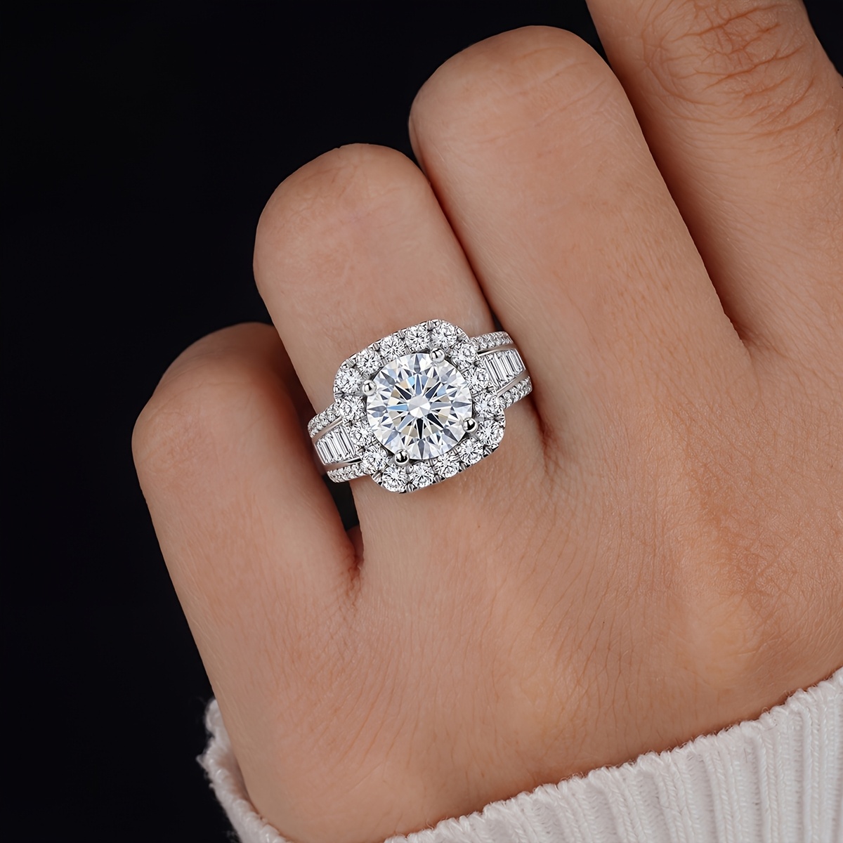 Women's Luxury Minimalist Plated Wedding Ring, Elegant Gift
